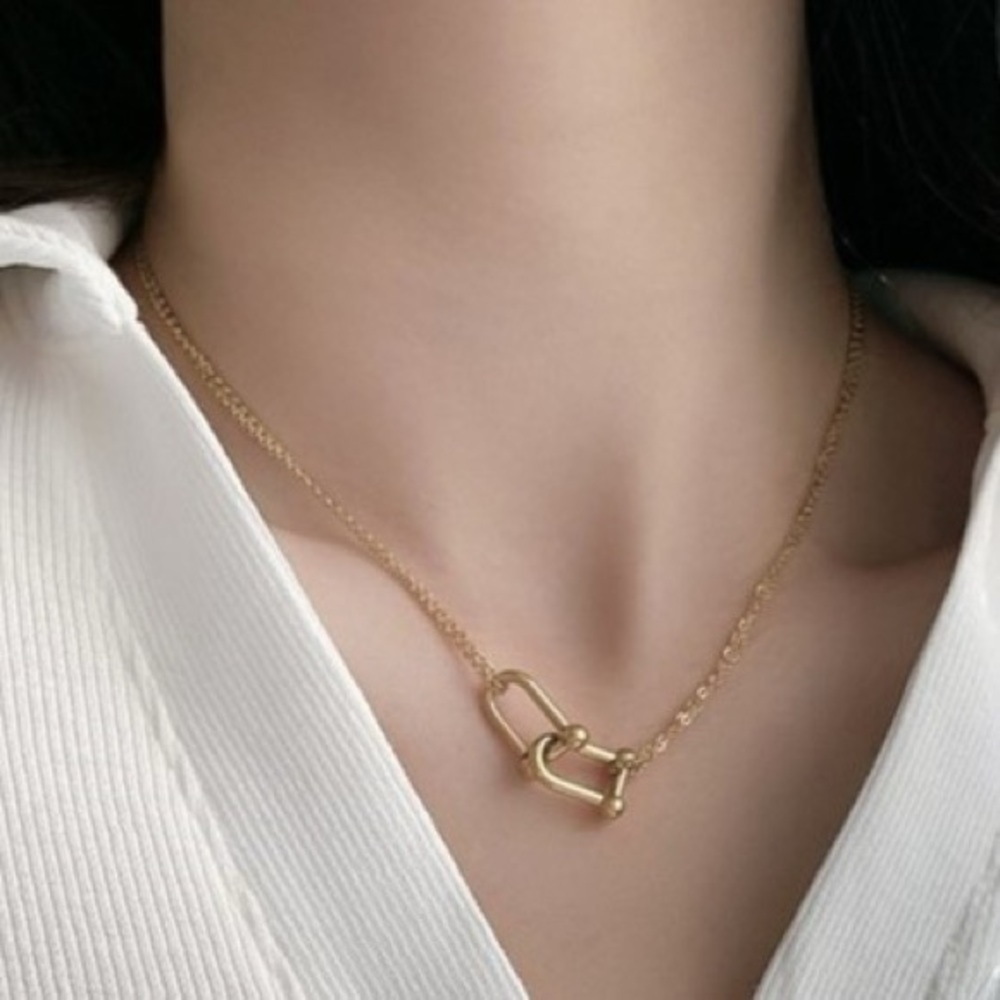 U-Link Double Chain Necklace